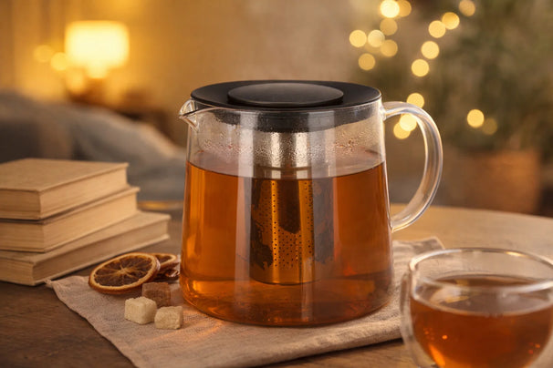 Théière Cookinglife - Avec filtre en inox - En verre borosilicate - 1500 ml