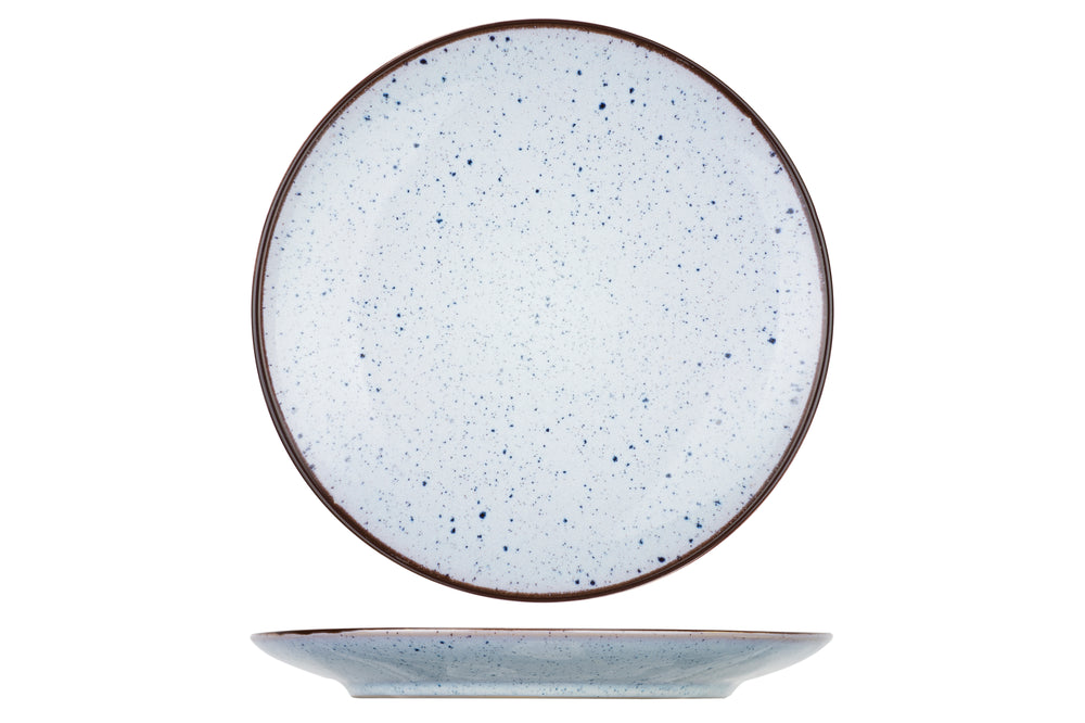 Assiettes à petit-déjeuner/à dessert Tessa Blue, style cosy et tendance - ø 20 cm - Lot de 6