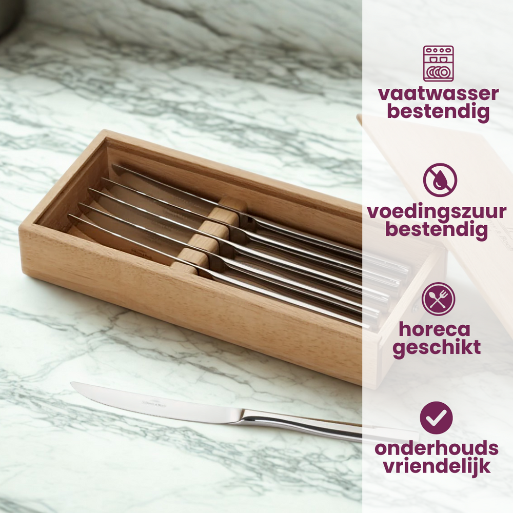 Ensemble de couteaux à steak Villeroy & Boch Piemont - 6 pièces