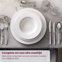 Ménagère Villeroy & Boch Piemont - Acier inoxydable - 48 pièces / 12 personnes