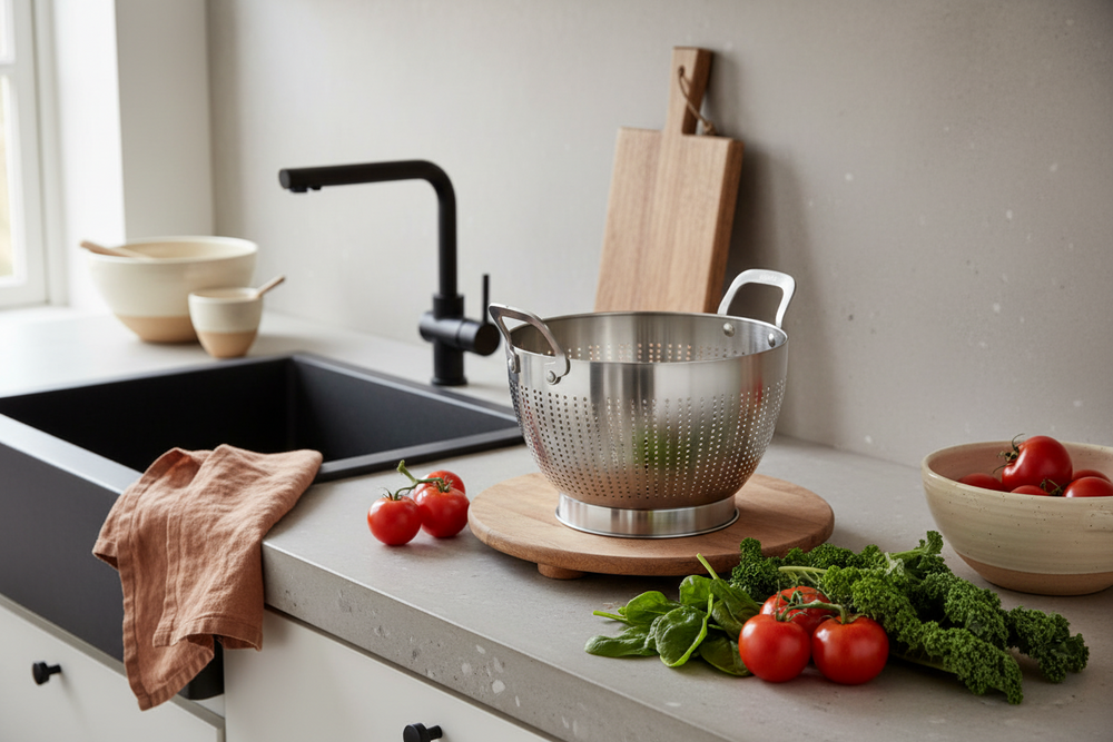 Passoire Cookinglife - Passoire à égoutter - en inox - Ø 23,5 cm