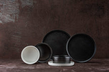 Assiette Chic Verso Noir ⌀ 20 cm