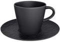 Villeroy &amp; Boch Tasse à café et soucoupe Manufacture Rock - Noir - 160 ml