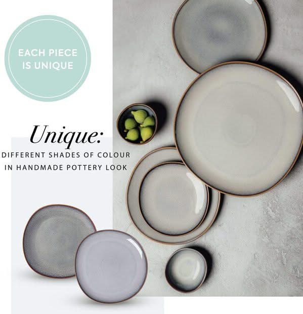 Service de vaisselle Villeroy & Boch Lave - Beige - 12 pièces / 4 personnes