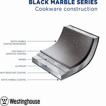 Casserole Westinghouse Black Marble - ø 28 cm / 8,5 litres - Revêtement antiadhésif standard