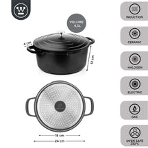 Cocotte Westinghouse Performance Blissful Black - ø 24 cm / 4,5 litres