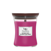 Bougie parfumée WoodWick Wild Berry & Beets - Moyenne - 11 cm / ø 10 cm