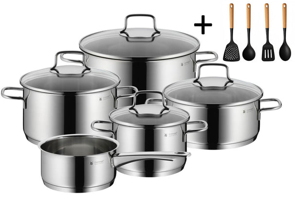 Batterie de casseroles WMF Astoria - 5 pièces - Incluant un ensemble de casseroles Cookinglife GRATUIT - Casseroles de ø 16, 20, 24 et 28 cm et casserole de ø 14 cm