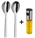 Ensemble de 2 couverts à salade WMF Nuova - 25 cm - Vaporisateur d'huile Cookinglife 100 ml offert