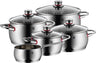 Batterie de casseroles WMF Quality One - Acier inoxydable - 5 pièces - Casseroles de ø 16, 20, 20 et 24 cm et casserole de ø 16 cm
