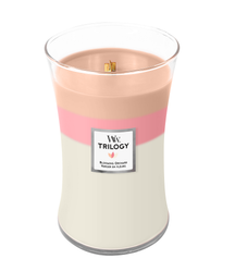 Bougie parfumée WoodWick Trilogy Grand format Verger en fleurs - 18 cm / ø 10 cm