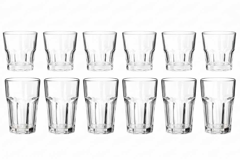Waterglazen 250 ml & 350 ml - Glas - 12 stuks - Cookinglife