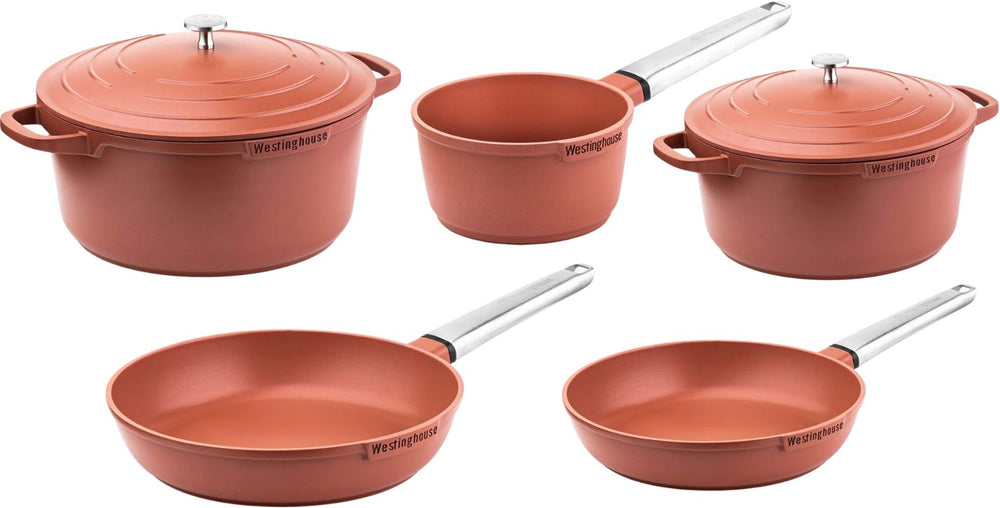 Ensemble de casseroles Westinghouse Performance Rebel Red - ensemble de casseroles complet - induction et toutes les autres sources de chaleur - 5 pièces
