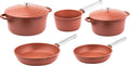 Ensemble de casseroles Westinghouse Performance Rebel Red - ensemble de casseroles complet - induction et toutes les autres sources de chaleur - 5 pièces