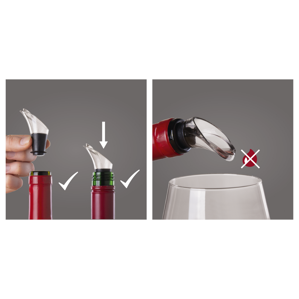 Serveur de vin Vacu Vin Verseur de vin - Crystal - 2 pièces