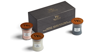 Ensemble de bougies WoodWick - Bougies en verre - Mini Floral - 20h - 3 pièces