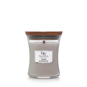 Bougie parfumée WoodWick - Mèche en bois - Fireside - 8 cm / ø 7 cm