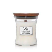 Bougie parfumée WoodWick Thé Blanc & Jasmin - 11 cm / ø 10 cm