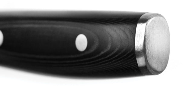 Couteau Santoku Yaxell Ran - 16,5 cm - acier damassé inoxydable 69 plis - manche en Micarta.