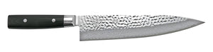 Couteau de chef Yaxell Zen 24 cm - Acier damassé inoxydable 37 plis - Manche en Micarta.