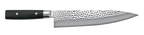 Couteau de chef Yaxell Zen 24 cm - Acier damassé inoxydable 37 plis - Manche en Micarta.