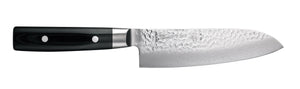 Couteau Santoku Yaxell Zen 16,5 cm - Acier damassé inoxydable 37 plis - Manche en Micarta de toile