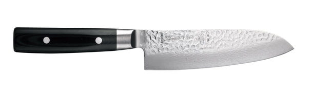 Couteau Santoku Yaxell Zen 16,5 cm - Acier damassé inoxydable 37 plis - Manche en Micarta de toile