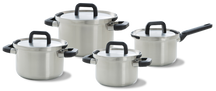 Ensemble de casseroles BK Flow Cool en acier inoxydable 4 pièces.