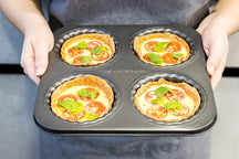 Moule à mini quiches / tartelettes - fond amovible - 4 pièces