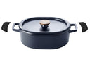 Ensemble de cocotte en fonte Alva - Cocotte ovale - Nori - 5,5 L - 2 pièces
