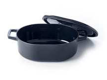 Ensemble de cocotte en fonte Alva - Cocotte ovale - Nori - 5,5 L - 2 pièces