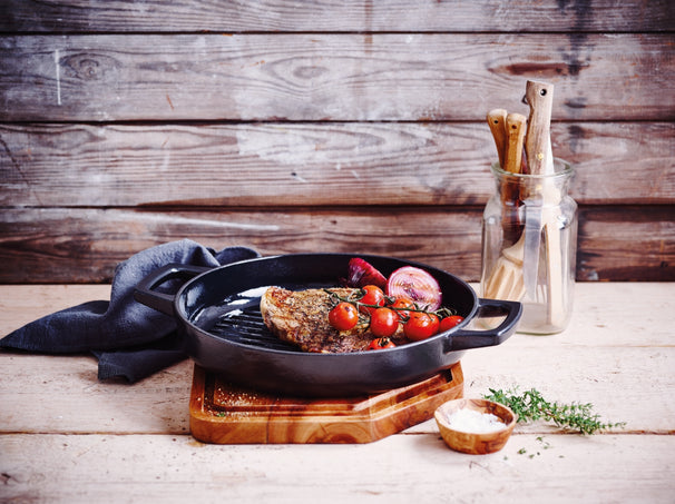 Alva Braadpan - Dutch Oven Ovaal Nori 31 x 21 cm + Gratis Leren Handvaten- geëmailleerde anti-aanbaklaag