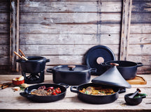 Alva Braadpan - Dutch Oven Nori Gietijzer ø 26 cm + Gratis handvaten - geëmailleerde anti-aanbaklaag