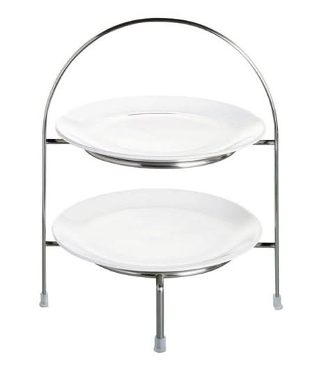 ASA Selection Étagère / Tour de service A Table - Argent - ø 21 cm - 2 étages