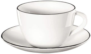 Set de tasse et soucoupe ASA Selection - A Table Ligne Noire - 210 ml - 2 pieces