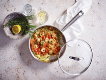 Beka Hapjespan met glazen deksel - Sauteerpan - Cicla - RVS - ø 24 cm - zonder anti-aanbaklaag - geschikt voor alle warmtebronnen