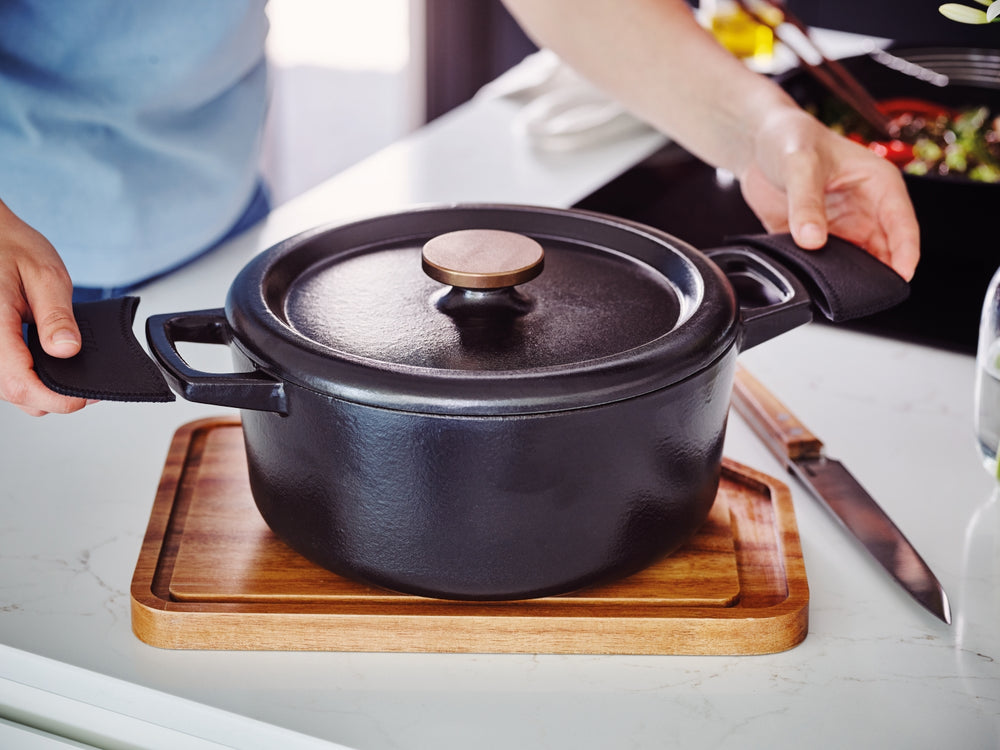 Ensemble de poignées Alva - Poignées pour poêle - Nori - 125 mm - 2 pièces