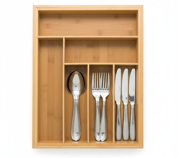 Range-Couverts Cookinglife - Bambou - extensible - 28x34x5cm / 45x34x5cm