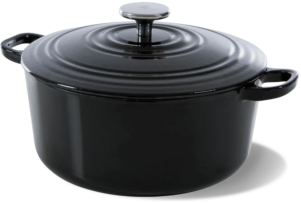 BK Cocotte Bourgogne Jet Black en Fonte ø 28 cm / 6.7 litres - revêtement antiadhésif émaillé