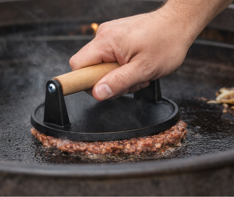 Platgedrukt, vol van smaak en in een paar minuten klaar. De oldschool, krokante burgerhype die je geproefd moet hebben!