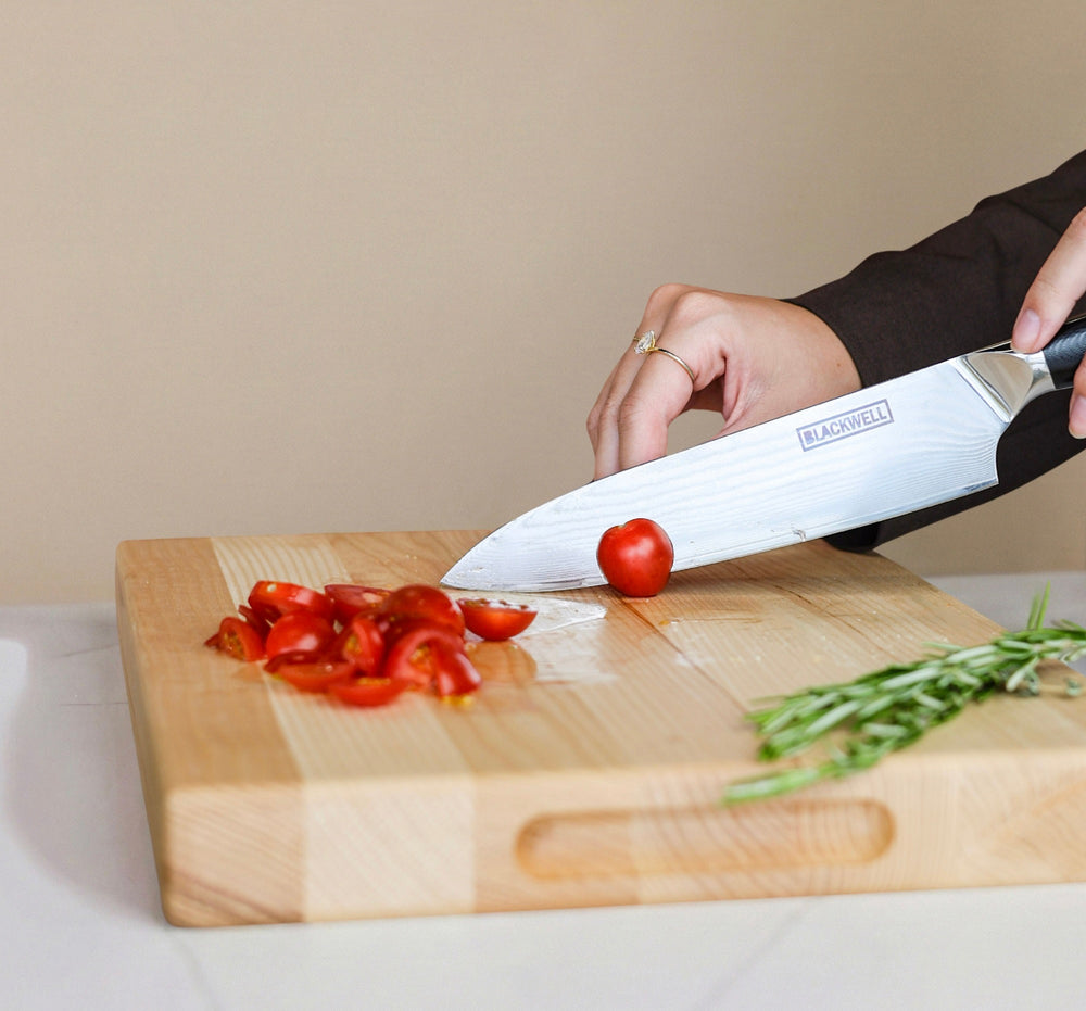 Planche à découper en bois Blackwell - Avec poignée - Bois d'orme - 60 x 40 x 4 cm