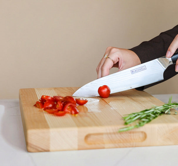 Planche à découper en bois Blackwell - Avec poignée - Bois d'orme - 60 x 40 x 4 cm