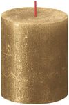 Bougie cylindrique Bolsius Shimmer Gold - 8 cm / ø 7 cm