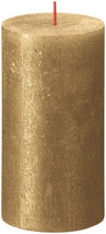 Bougie cylindrique Bolsius Shimmer Gold - 13 cm / ø 7 cm