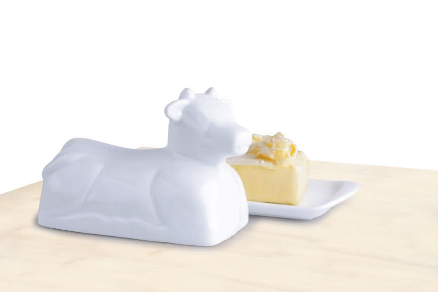 Beurrier en porcelaine Imperial Kitchen - Vache - 20 x 12 cm