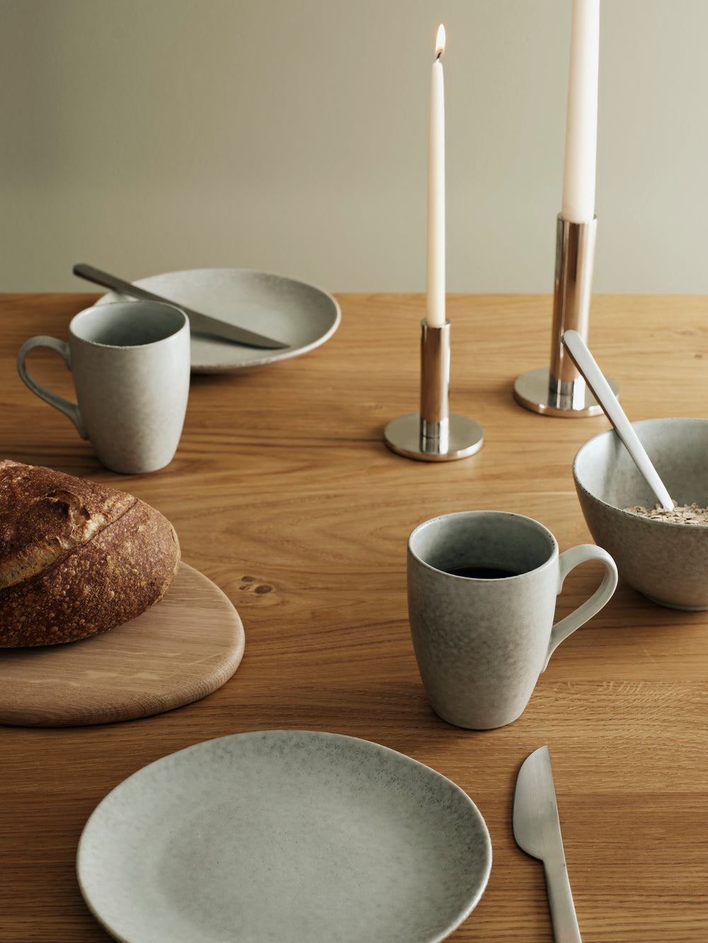 Ensemble de petit-déjeuner Broste Copenhagen Nordic Marsh 12 pièces / 4 personnes - 4 assiettes à petit-déjeuner, 4 bols et 4 tasses