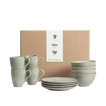 Ensemble de petit-déjeuner Broste Copenhagen Nordic Marsh 12 pièces / 4 personnes - 4 assiettes à petit-déjeuner, 4 bols et 4 tasses
