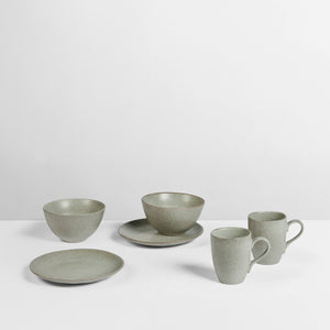 Ensemble de petit-déjeuner Broste Copenhagen Nordic Marsh 6 pièces / 2 personnes - 2 assiettes à petit-déjeuner, 2 bols et 2 tasses