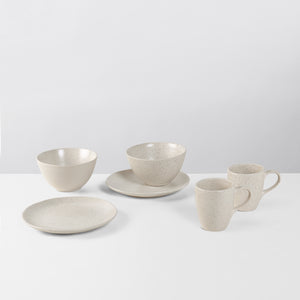 Ensemble de petit-déjeuner Broste Copenhagen Nordic Vanilla 6 pièces / 2 personnes - 2 assiettes à petit-déjeuner, 2 bols et 2 tasses