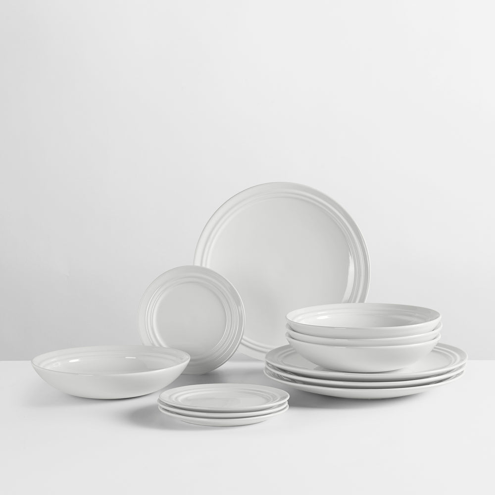 Ensemble de vaisselle Broste Copenhagen Stevns 12 pièces / 4 personnes - 4 assiettes à diner, 4 assiettes à petit-déjeuner et 4 assiettes creuses